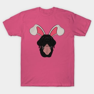 Black Labrador Bunny T-Shirt